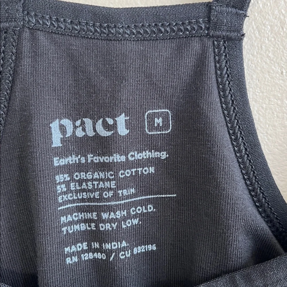 Pact Organic Cotton Cool Stretch Lounge Black Racerback Jumpsuit size medium - Picture 8 of 16